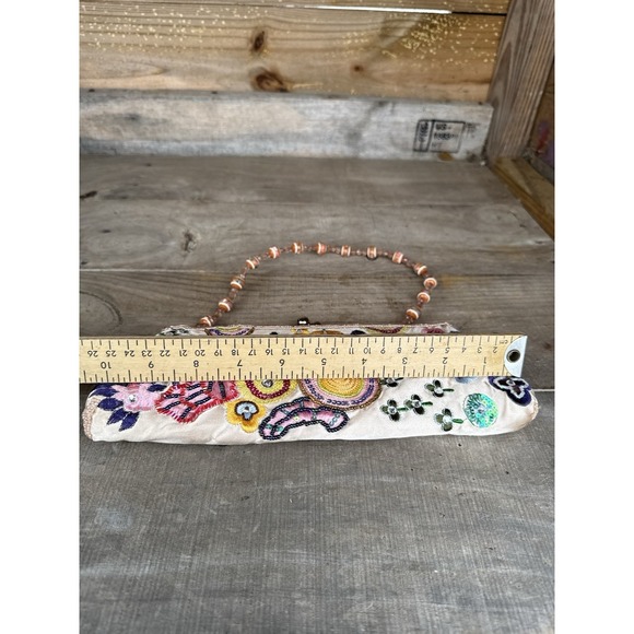 Vintage Chateau Jeweled And Sequin Purse Handbag Beaded Chain Handle Colorful - Picture 12 of 12